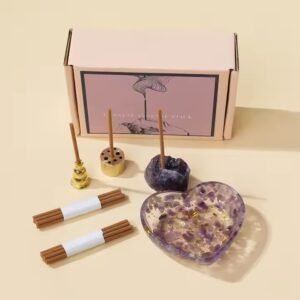 Incense Holder with Natural Stone