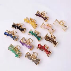 Hair Clips Natural Stone