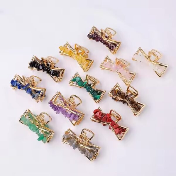 Hair Clips Natural Stone
