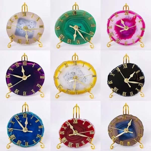 Agate Clock Natural Stone - Image 2