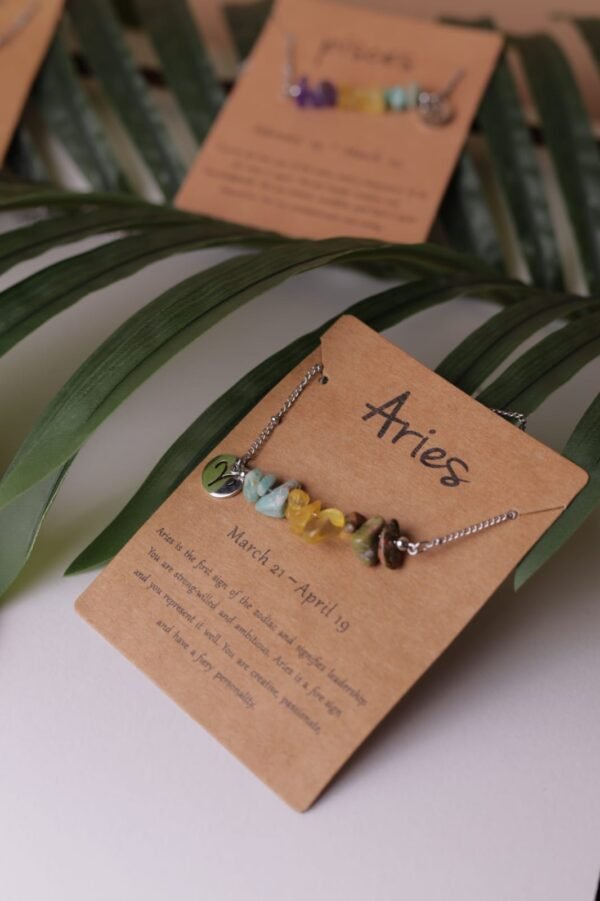 Zodiac Necklace Natural Stone - Image 2