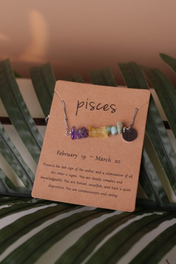 Zodiac Necklace Natural Stone - Image 3