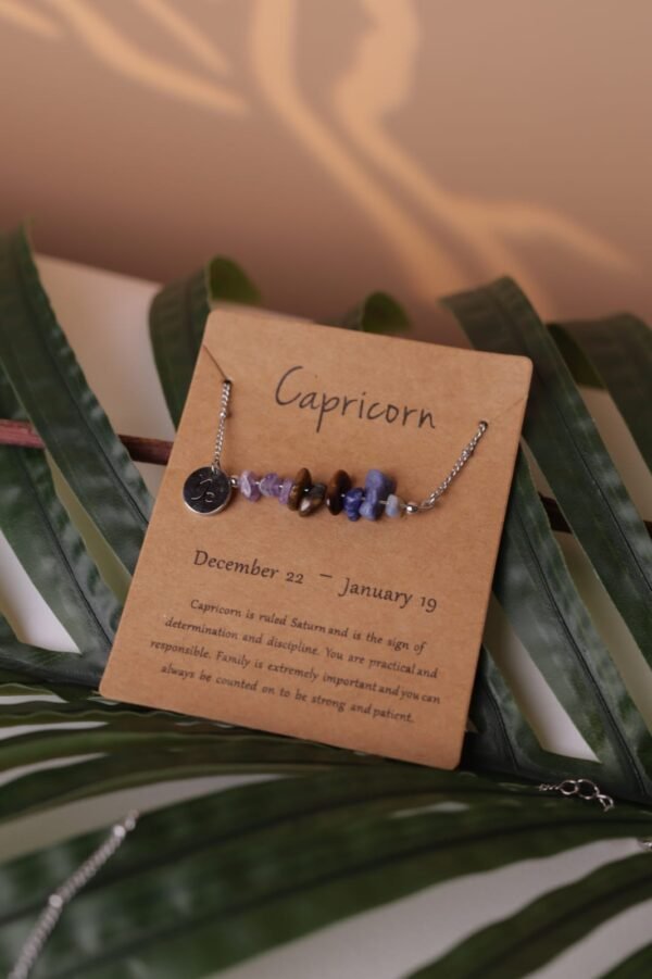 Zodiac Necklace Natural Stone - Image 4