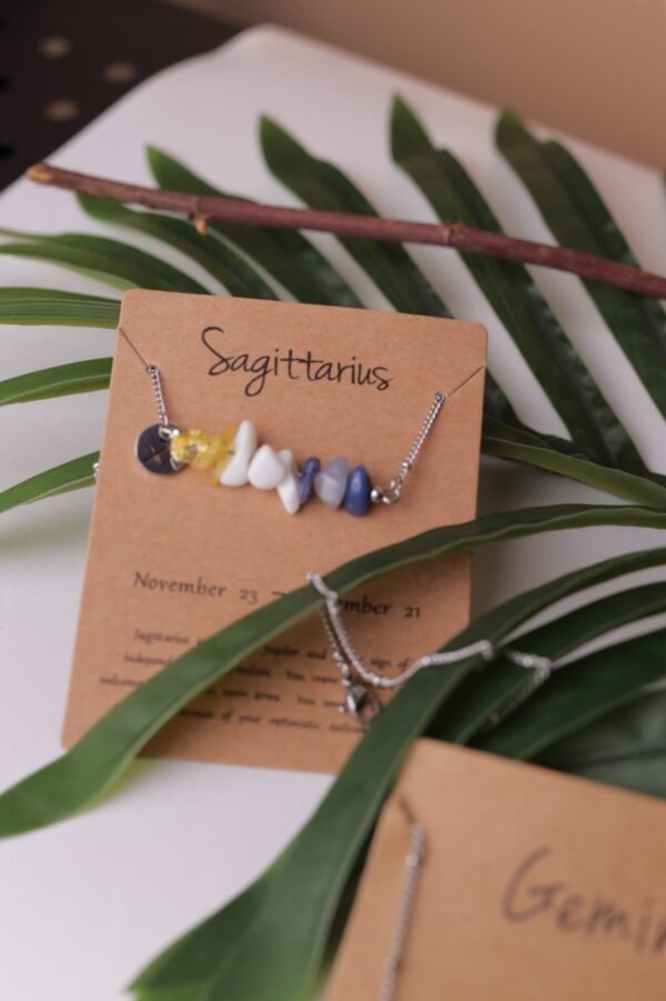 Zodiac Necklace Natural Stone - Image 6