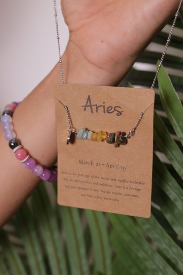 Zodiac Necklace Natural Stone - Image 12